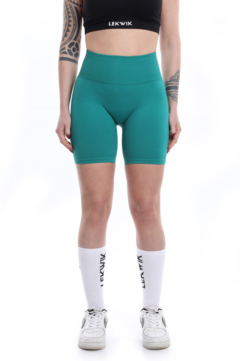 Emerald EVA high-waisted seamless shorts