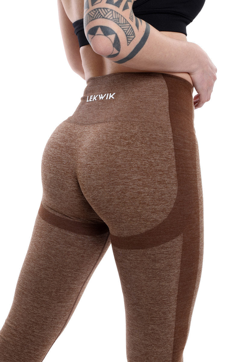 Mocha POLLY high-waisted seamless leggings