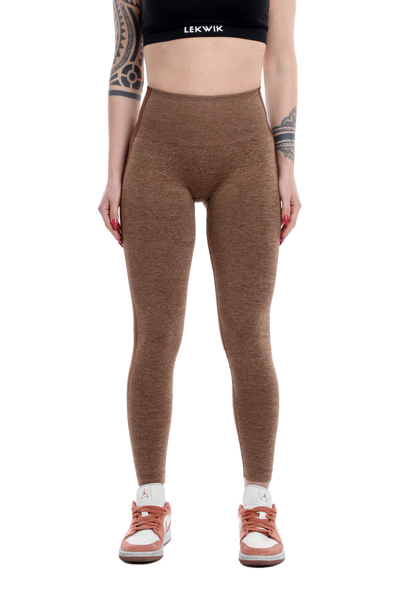 Mocha POLLY high-waisted seamless leggings