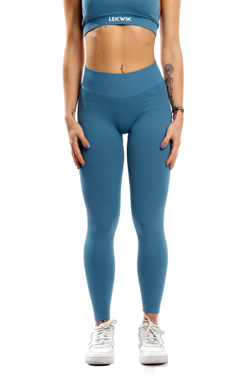 IMMO seamless low-rise leggings in sugar paper blue