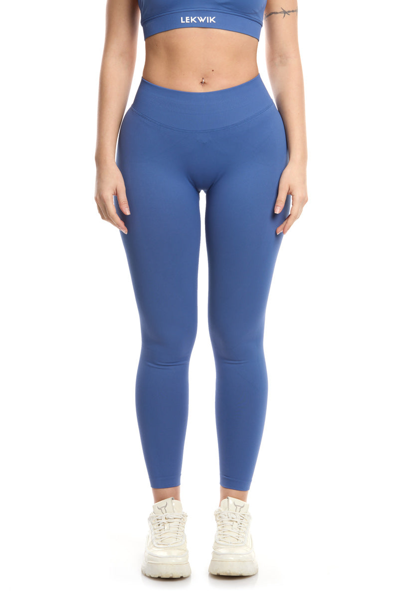 IMMO low-rise seamless slate blue leggings